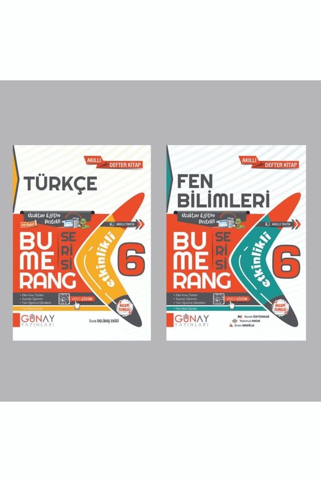 Günay Yayınları 6. Sınıf Bumerang Türkçe Fen Bilimleri Seti