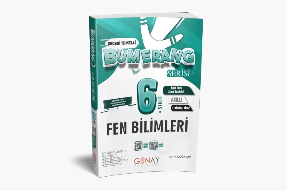 Günay Yayınları 6. Sınıf Bumerang Fen Bilimleri Etkinlikli Kitap