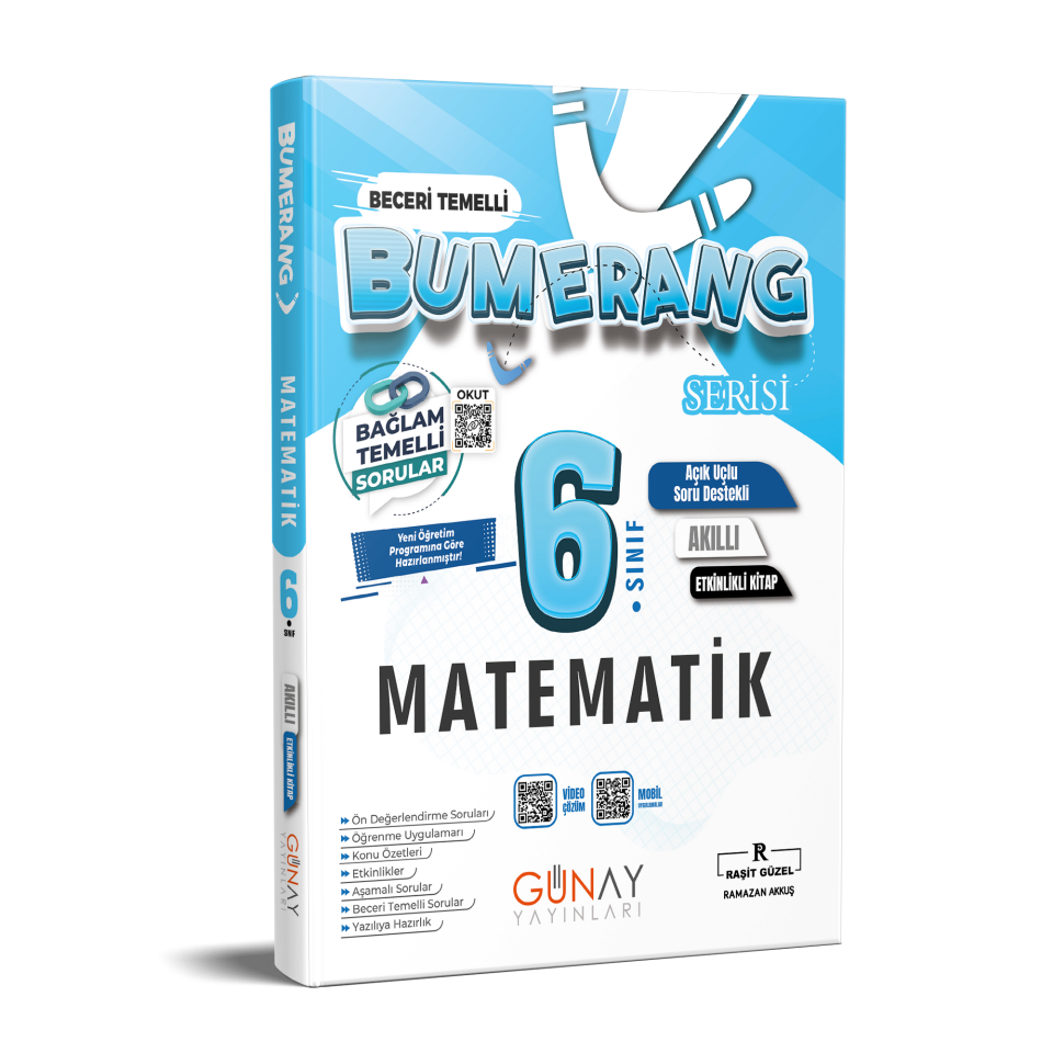 Günay Yayınları 6. Sınıf Bumerang Matematik Akıllı Etkinlikli Kitap