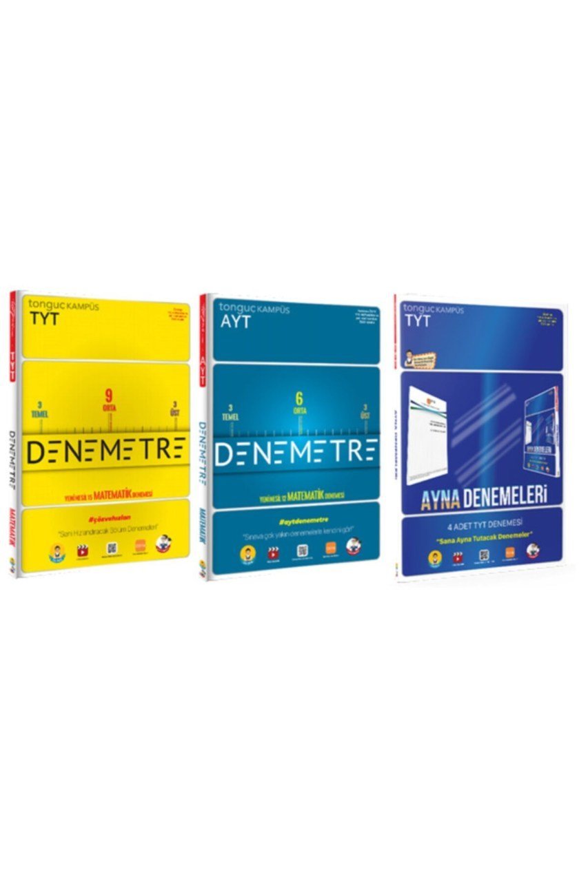 Tonguç Tyt 3 'lü Deneme Seti(TYA-AYT Denemetre-Ayna Denemesi)