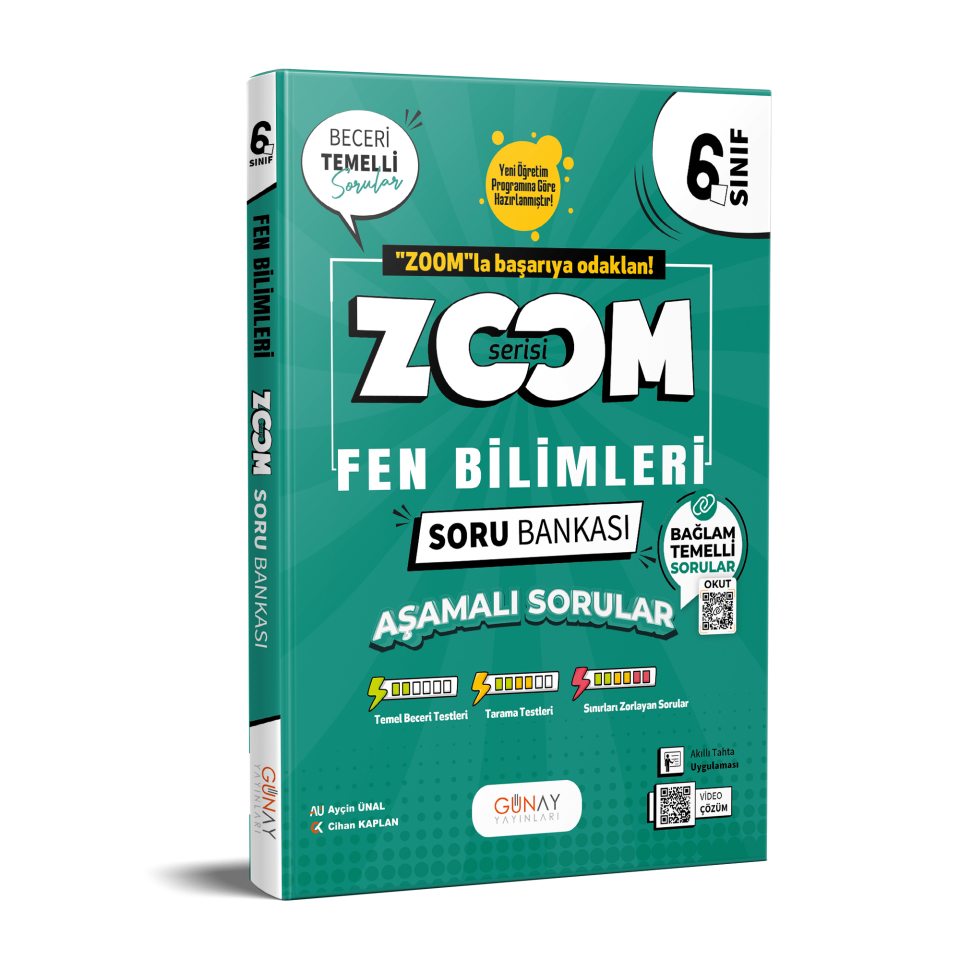 Günay Yayınları 6. Sınıf Zoom Fen Bilimleri Soru Bankası