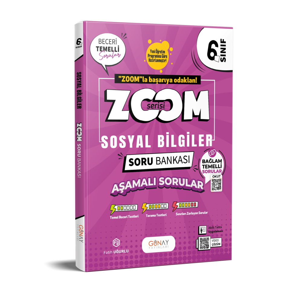 Günay Yayınları 6. Sınıf Zoom Sosyal Bilgiler Soru Bankası