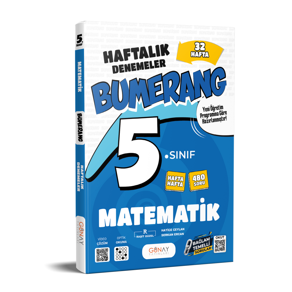 Günay Yayınları 5. Sınıf Bumerang Matematik Haftalık Denemeler