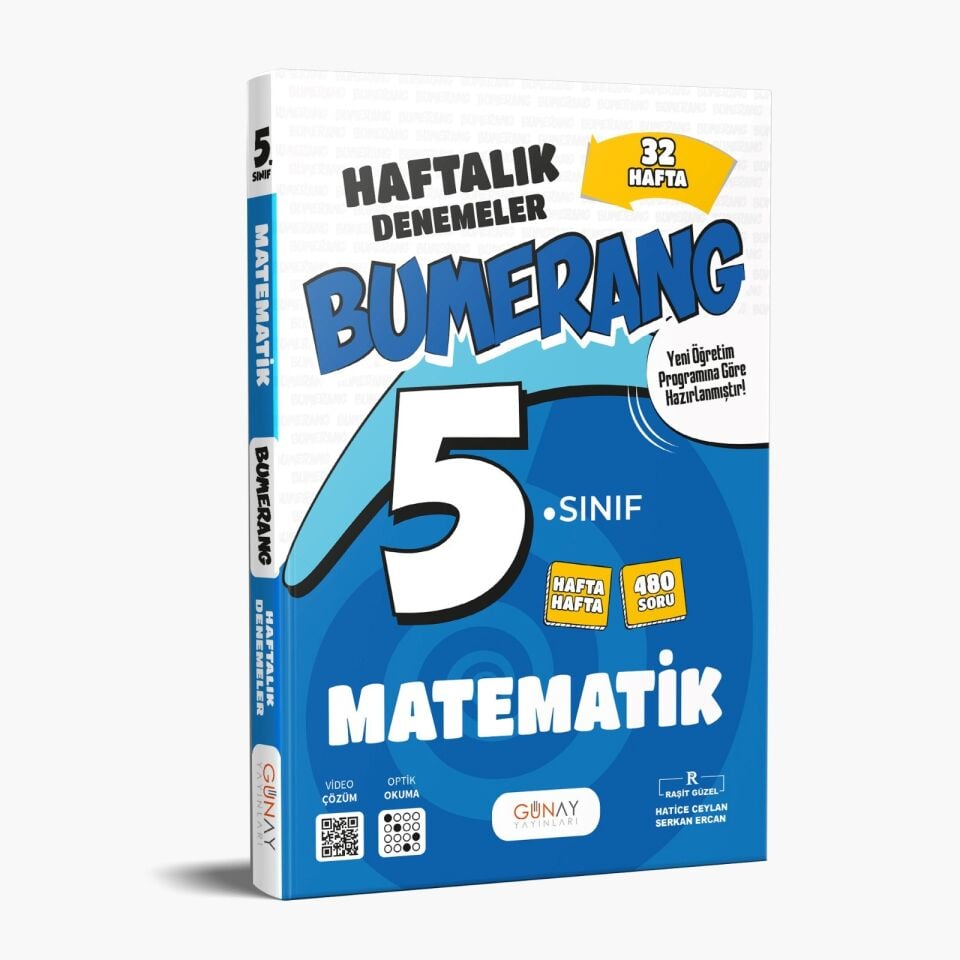 Günay Yayınları 5. Sınıf Bumerang Matematik Haftalık Denemeler