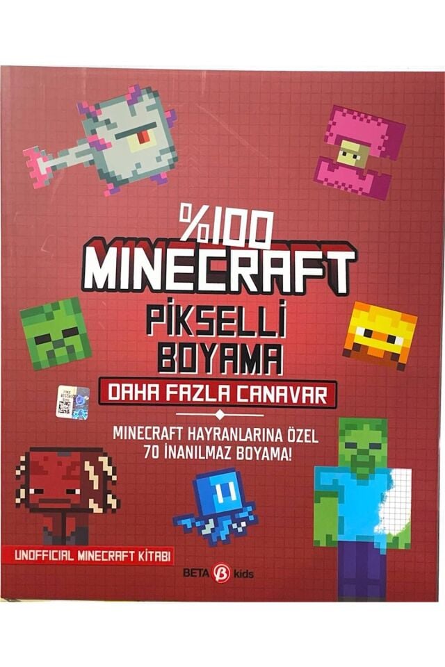 %100 Minecraft Pikselli Boyama Daha Fazla Canavar