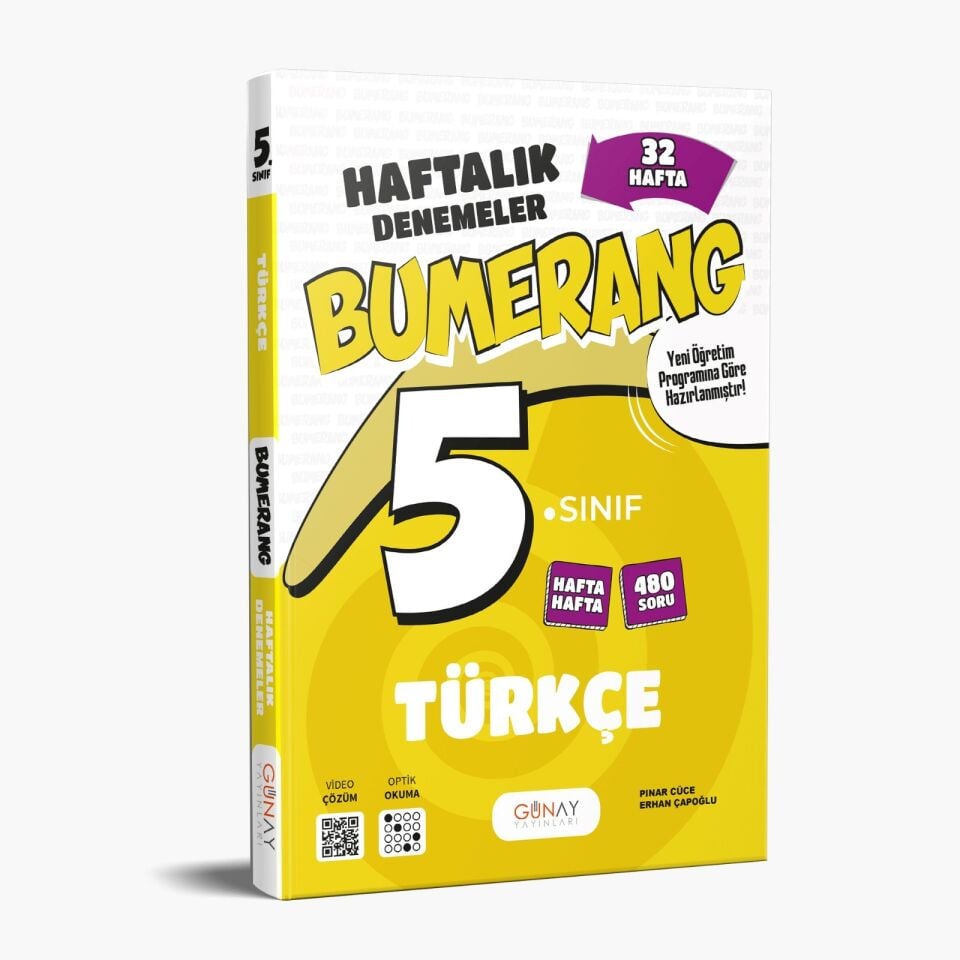 Günay Yayınları 5. Sınıf Bumerang Türkçe Haftalık Denemeler