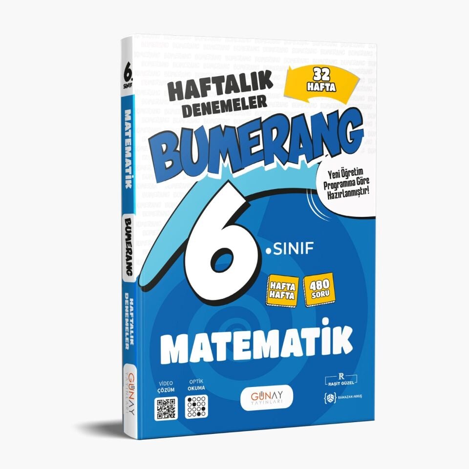 Günay Yayınları 6. Sınıf Bumerang Matematik Haftalık Denemeler