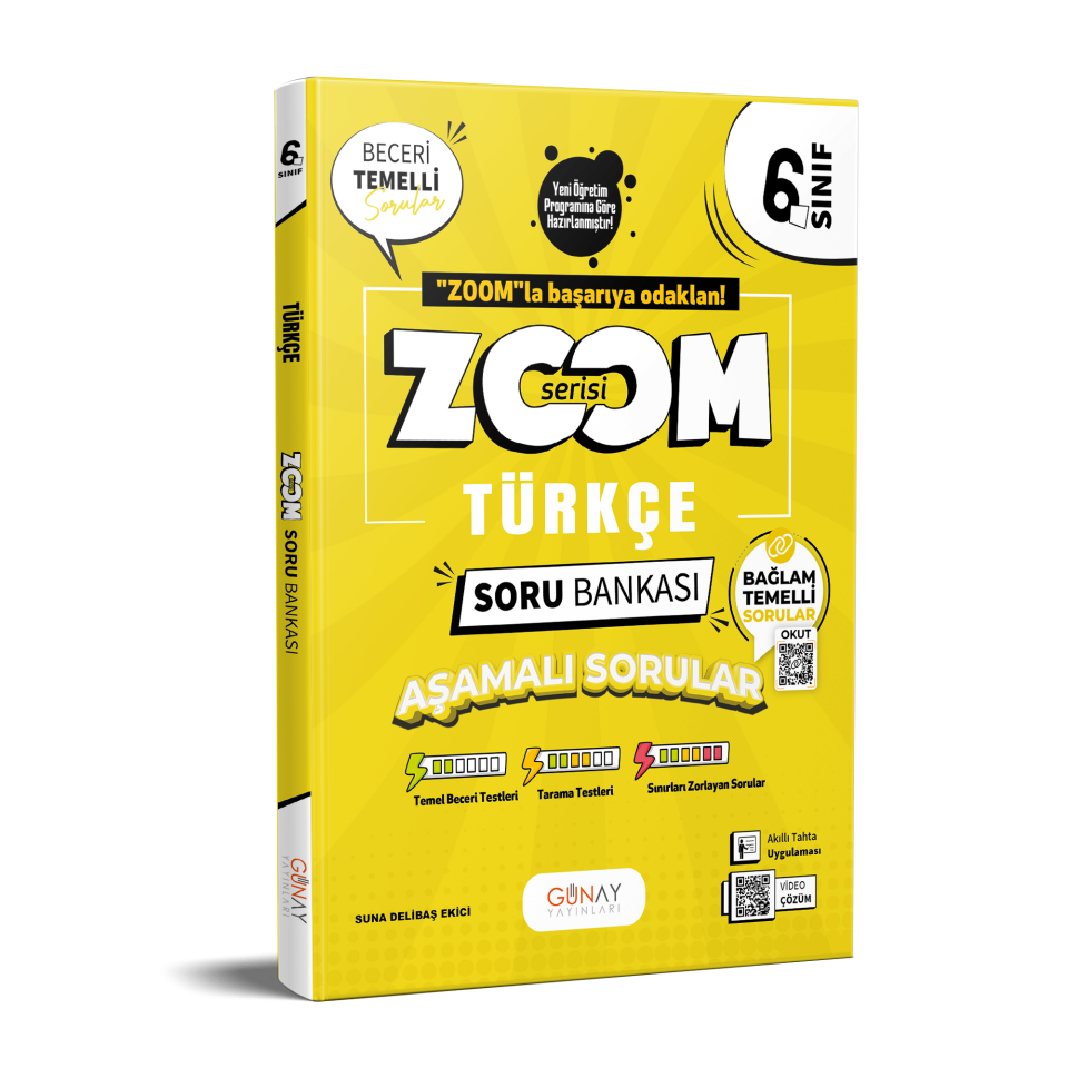 Günay Yayınları 6. Sınıf Zoom Türkçe Soru Bankası