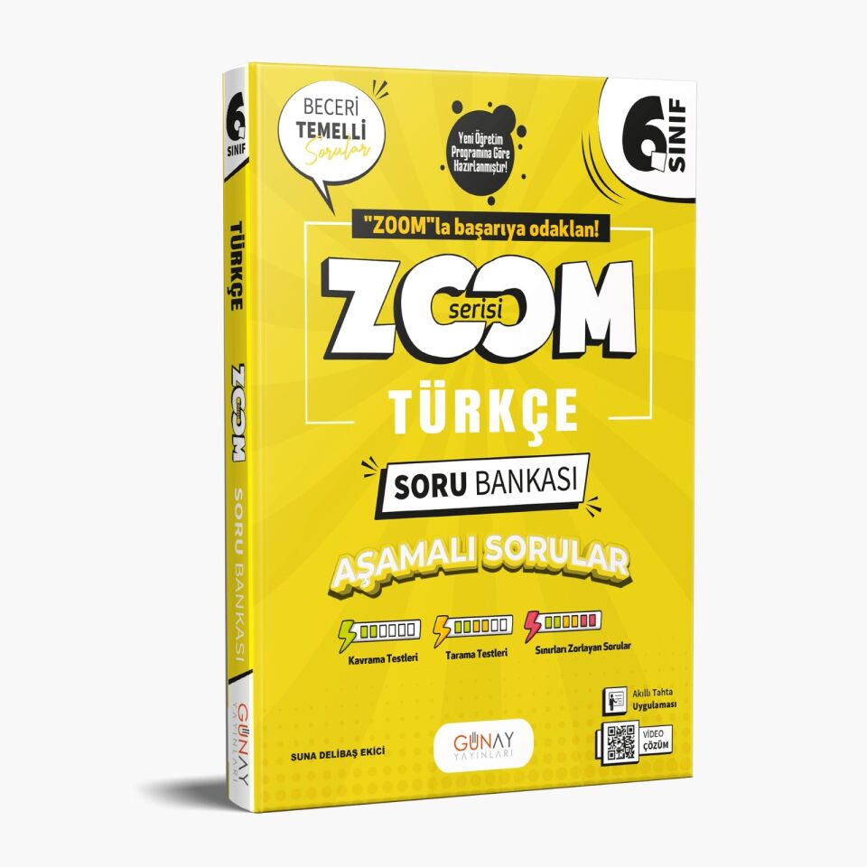 Günay Yayınları 6. Sınıf Zoom Türkçe Soru Bankası