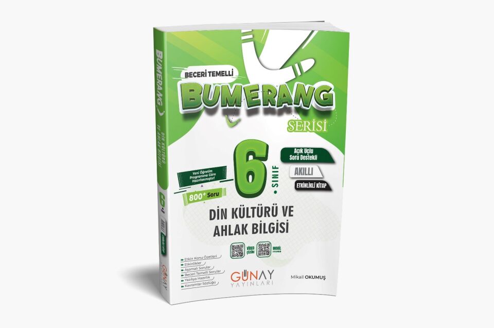 Günay Yayınları 6. Sınıf Bumerang Din Kültürü Etkinlikli Kitap