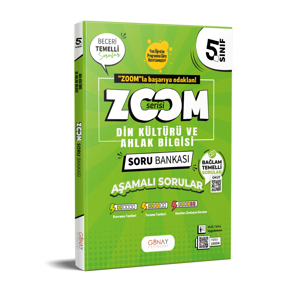Günay Yayınları 5. Sınıf Zoom Din Kültürü ve Ahlak Bilgisi Soru Bankası