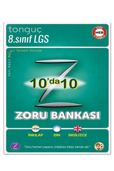 Tonguç Akademi 8. Sınıf LGS 10'da 10 Zoru Bankası İnkılap, Din, İngilizce