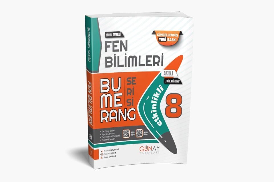 Günay Yayınları 8. Sınıf Bumerang Fen Bilimleri Etkinlikli Kitap