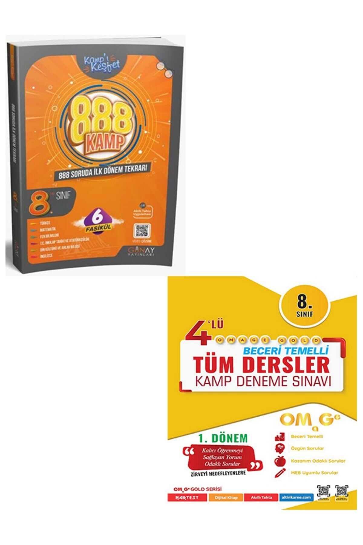 Lgs 1.dönem 888 Soruda Tekrar Kamp Ve Omage 1.dönem 4lü Kamp Deneme Seti 2023
