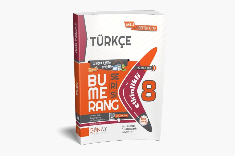 Günay 8. Sınıf Türkçe Bumerang Etkinlikli Kitap
