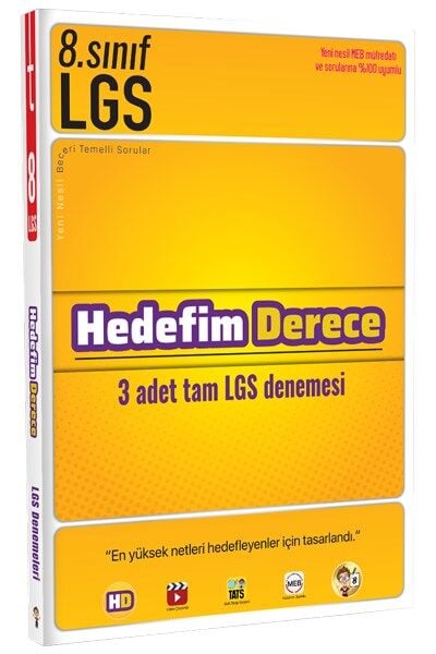 Tonguç Akademi 8. Sınıf LGS Hedefim Derece 3 Adet Tam LGS Denemesi