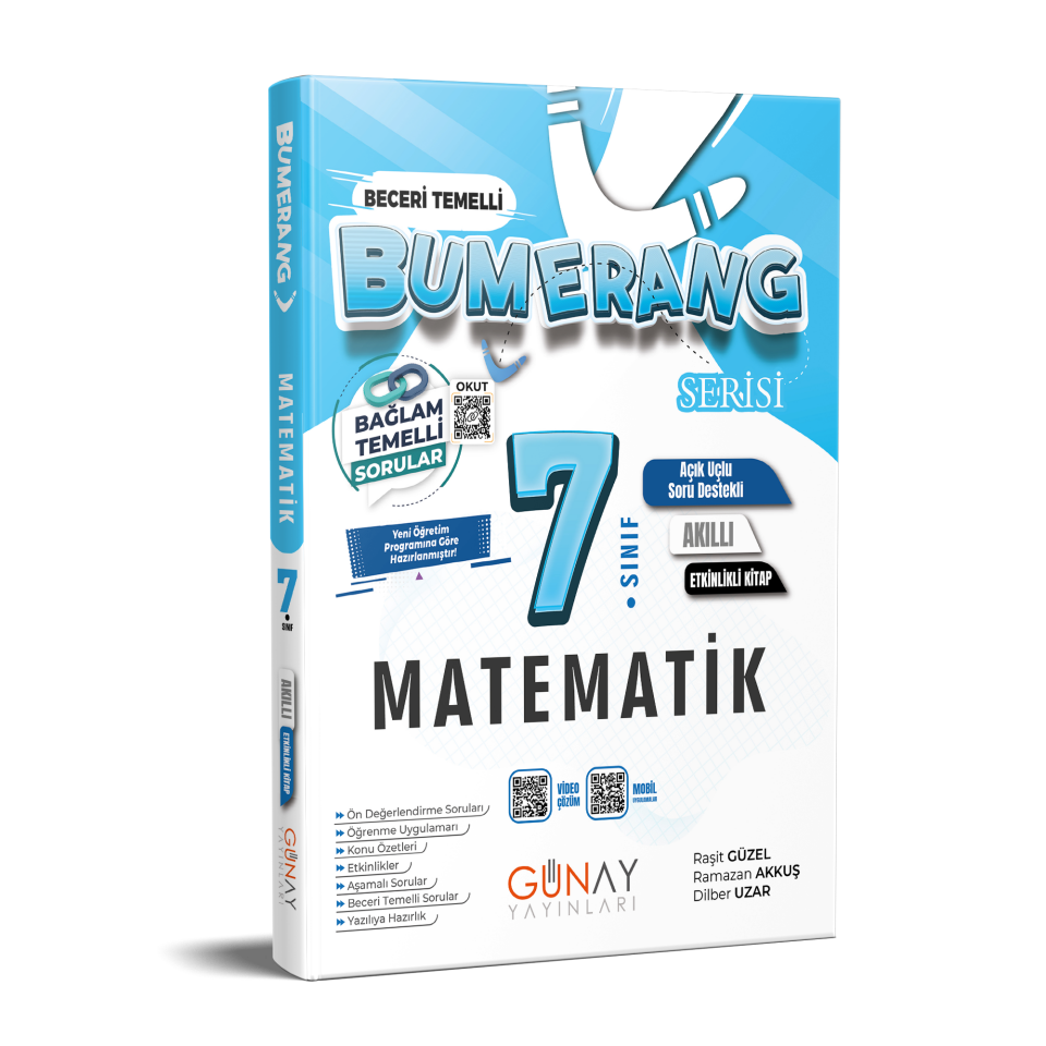 Günay Yayınları 7. Sınıf Bumerang Matematik Akıllı Etkinlikli Kitap
