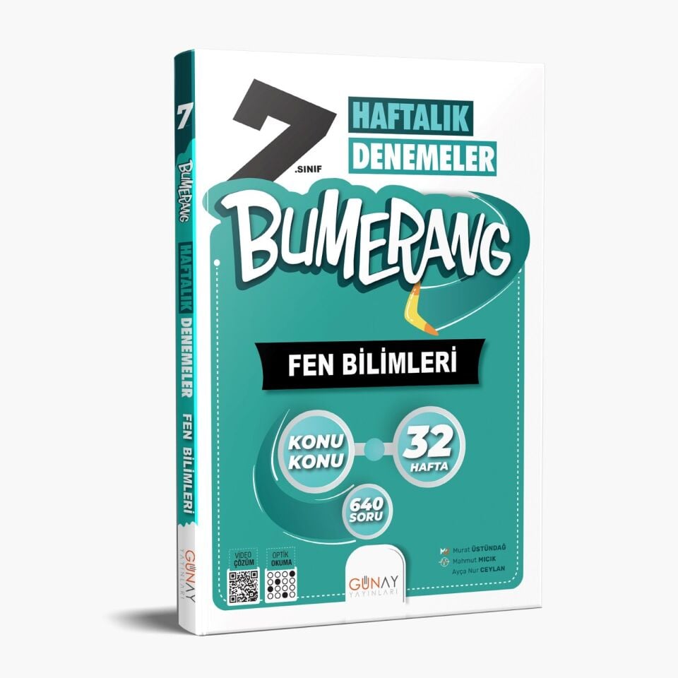 Günay Yayınları 7. Sınıf Fen Bilimleri Bumerang Haftalık Denemeler