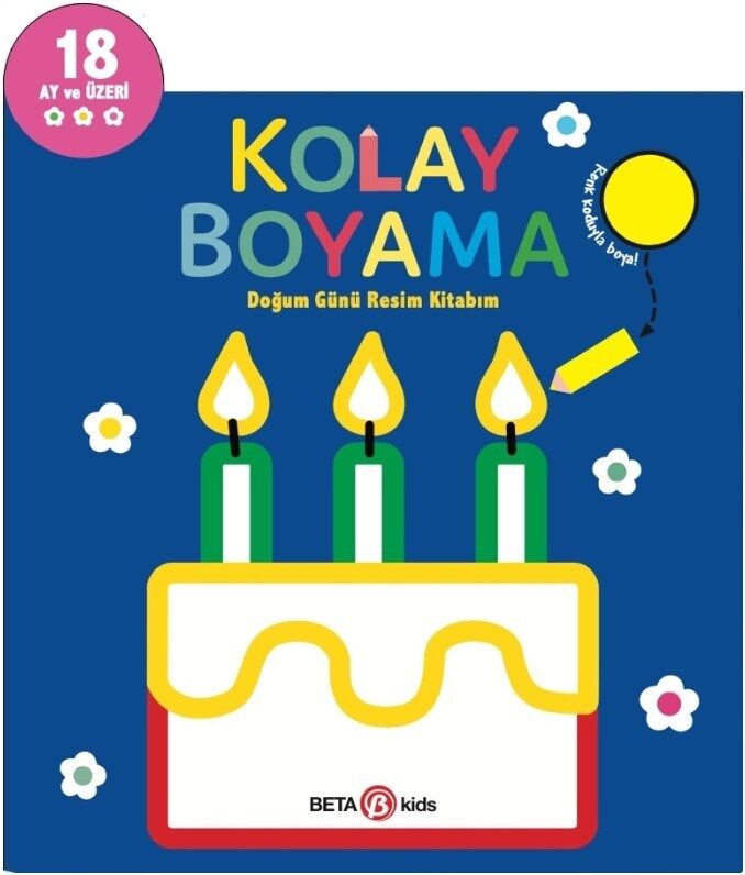 Kolay Boyama Doğum Günü Resim Kitabım
