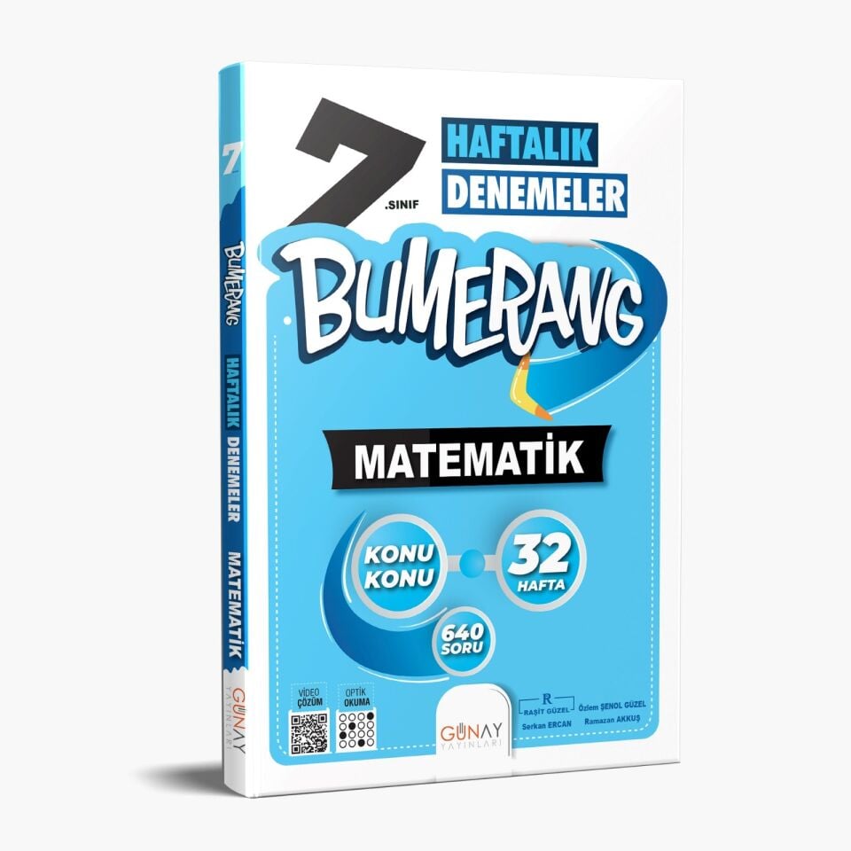 Günay Yayınları 7. Sınıf Matematik Deneme Bumerang Haftalık