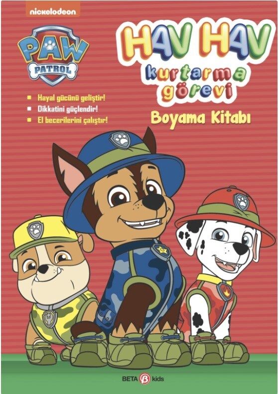Paw Patrol - Hav Hav Kurtarma Görevi Boyama Kitabı