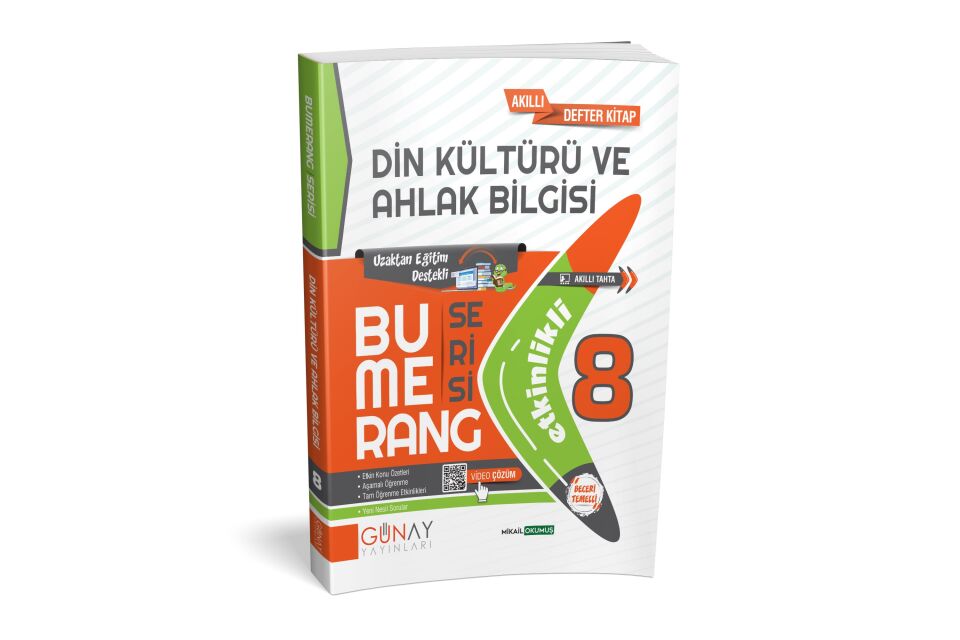 Günay Yayınları 8. Sınıf Bumerang Din Kültürü Akıllı Defter