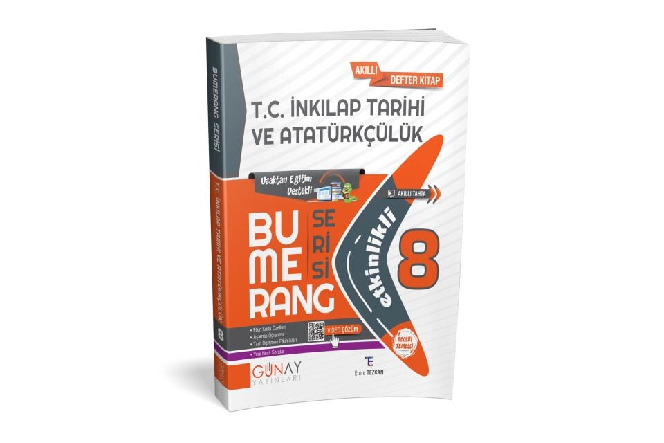 Günay Yayınları 8. Sınıf Bumerang İnkılap Tarihi Akıllı Defter