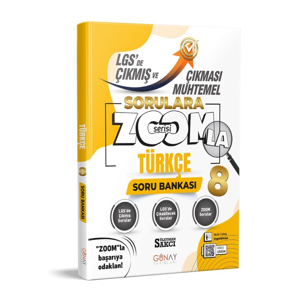 Günay Yayınları 8. Sınıf Zoom Muhtemel Türkçe Soru Bankası