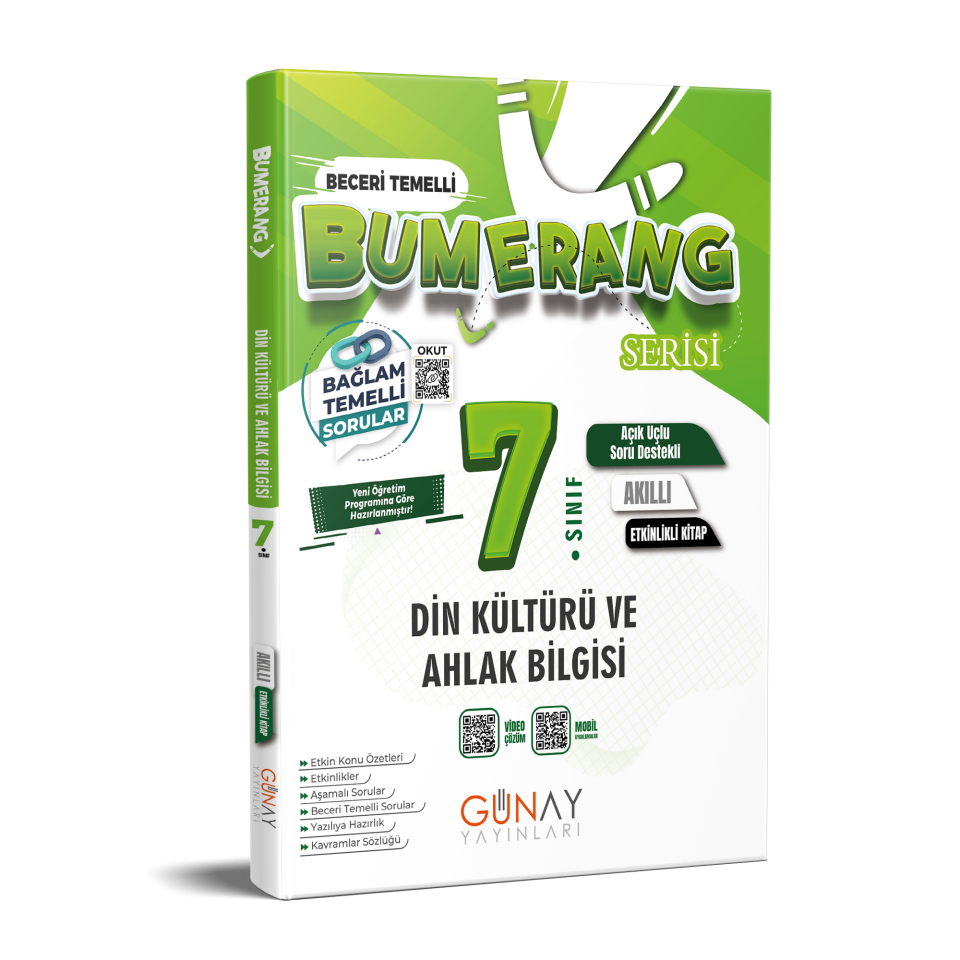 Günay Yayınları 7. Sınıf Bumerang Din Kültürü Akıllı Defter
