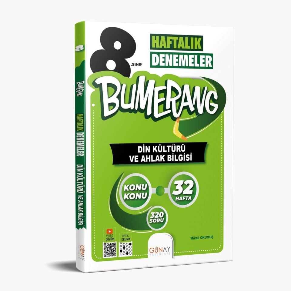 Günay Yayınları 8. Sınıf Bumerang Din Kültürü Haftalık Denemeler