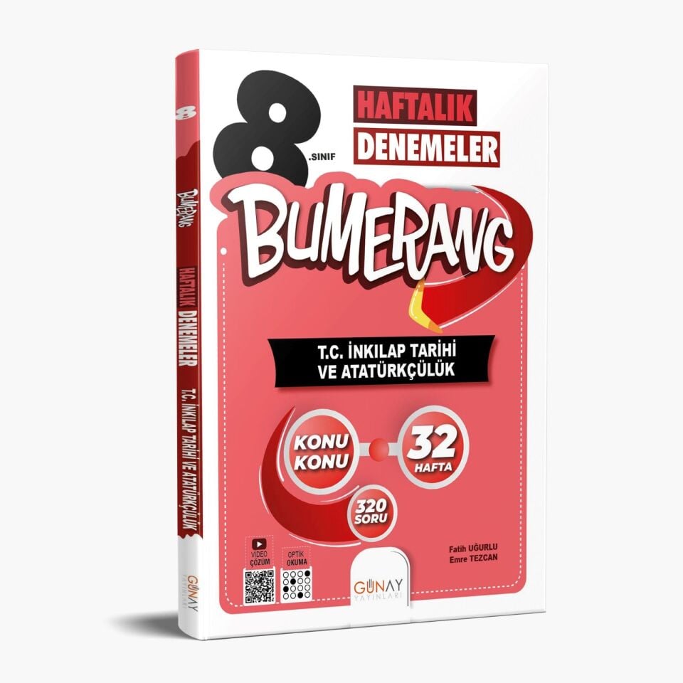 Günay Yayınları 8. Sınıf Bumerang İnkılap Tarihi Haftalık Denemeler