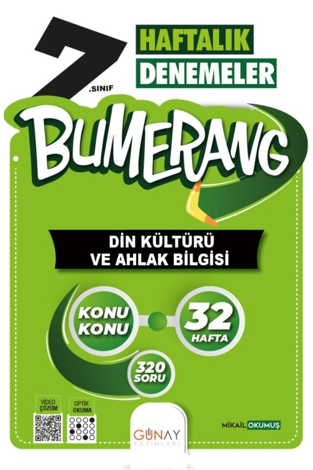 Günay Yayınları 7. Sınıf Bumerang Din Kültürü Haftalık Denemeler