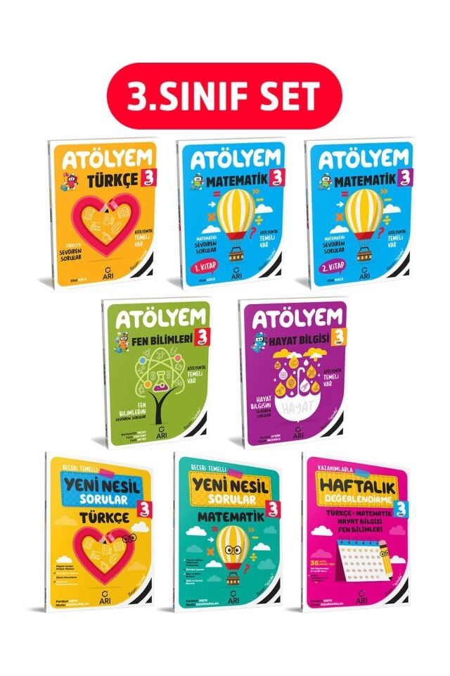 YENİ 3. Sınıf Atölyem Set (8 Kitap)